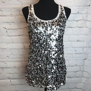 White House Black Market Gold and Silver Tank